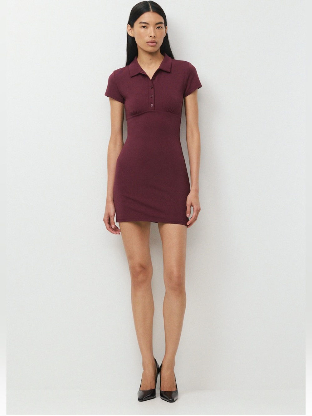 Aritzia Burgundy Polo Mini Dress